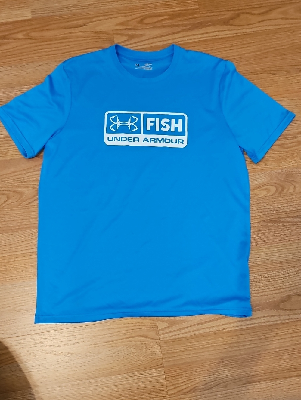 Under Armour Blue FISH Logo Short Sleeve Tee